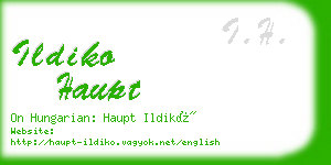 ildiko haupt business card